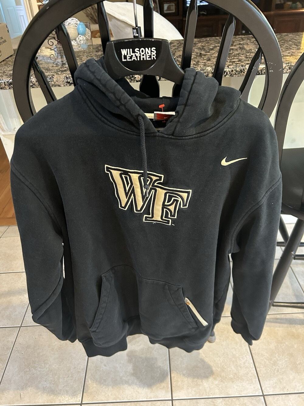 Vtg Wake Forest Demon Deacons Jacket Men M Black Nike Team Pullover